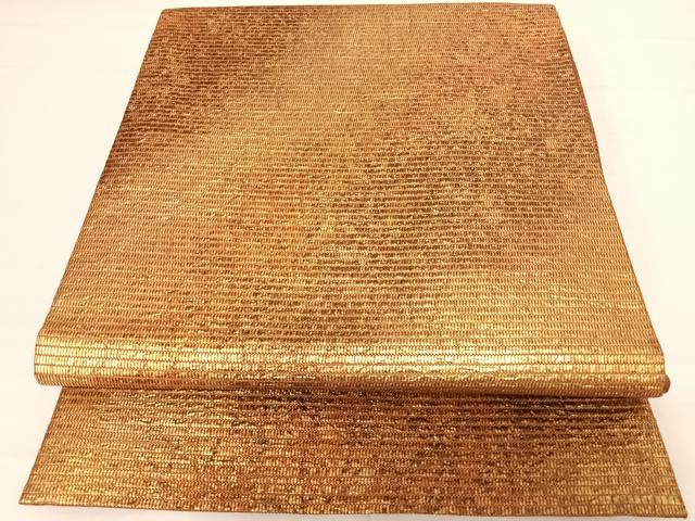 平和屋着物◎六通柄袋帯　霞文　金彩　正絹　逸品　AABC2491yx
