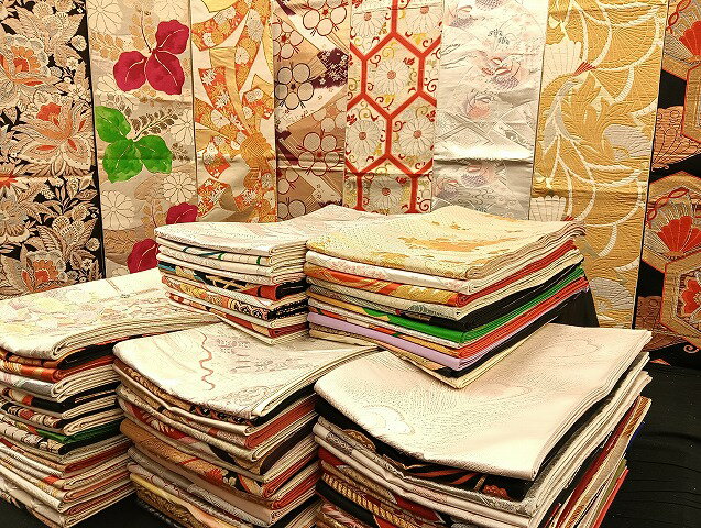 平和屋着物■袋帯 西陣 まとめて100点 鳳凰 鴛鴦 蝶 孔雀 更紗 花柄 佐賀錦 本場筑前博多織 金銀糸 証紙付 未使用品あり 全て正絹 mmm014