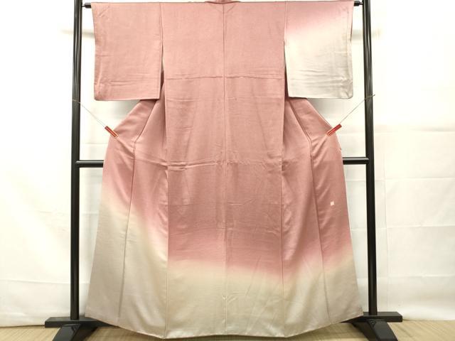 Rakuten - 平和屋着物■訪問着　作家物　霞文　鮫小紋柄　暈し染め　正絹　逸品　DABG7102zy