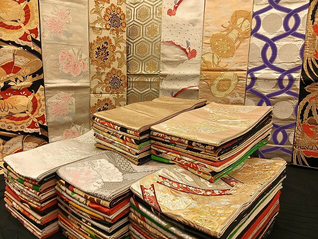 楽天平和屋平和屋着物■袋帯 西陣 まとめて100点 向かい鳳凰 鶴 孔雀 人物 蝶 更紗 花柄 楽器 金銀糸 など 着用可能多数 未使用品有 全て正絹 mmm031