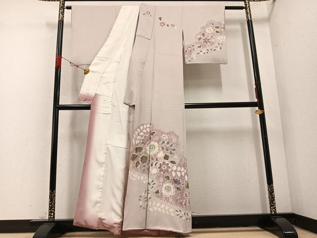 平和屋着物●訪問着　絞り　辻が花　正絹　逸品　AABD3461ph