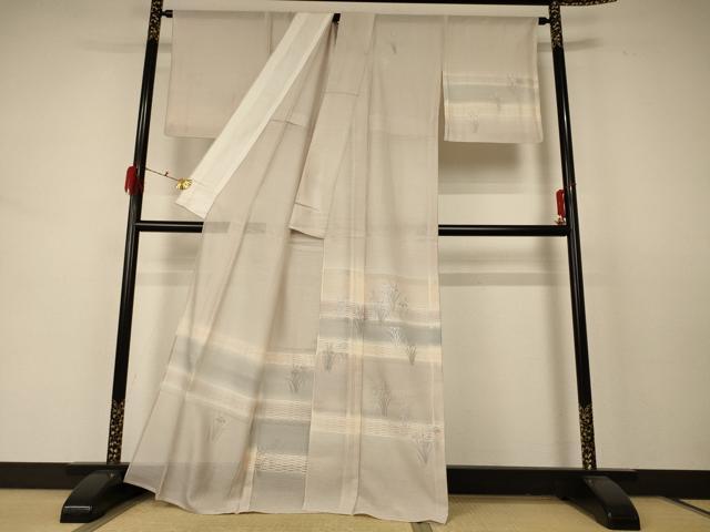平和屋の平和屋着物＊夏物 訪問着 紗 草花文 正絹 逸品 AABD3393jd｜アングル2