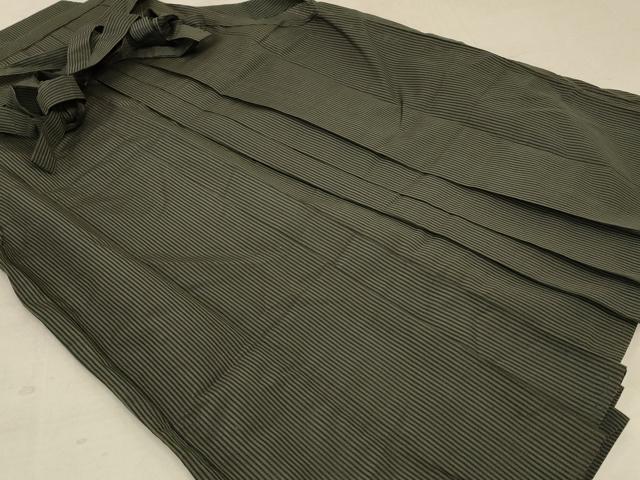 平和屋着物＊夏物　男性　行灯袴　縞　正絹　逸品　AABD4509jd