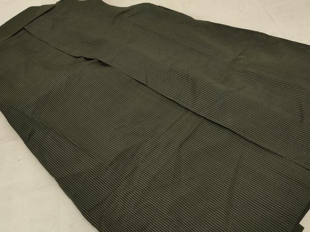 平和屋着物＊夏物　男性　行灯袴　縞　正絹　逸品　AABD4509jd