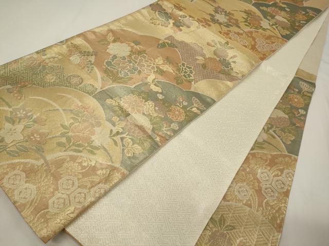 平和屋着物◎佐賀錦 六通柄袋帯 吉祥草花文 金糸 正絹 逸品 CABA0026oy heiwaya-10980062 平和屋 サンプル画像3