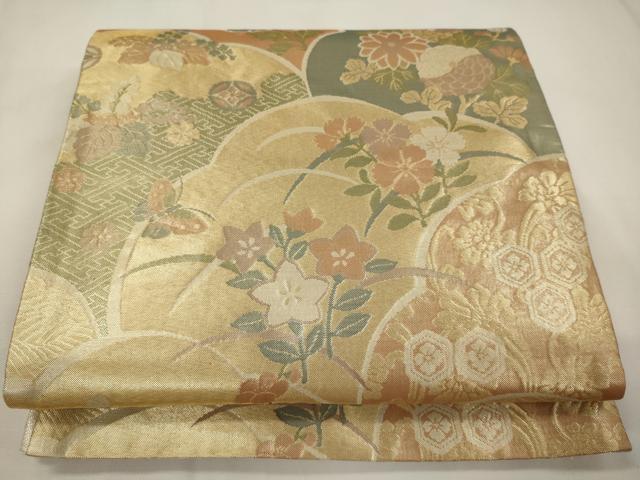 平和屋着物◎佐賀錦 六通柄袋帯 吉祥草花文 金糸 正絹 逸品 CABA0026oy heiwaya-10980062 平和屋 パッケージ画像
