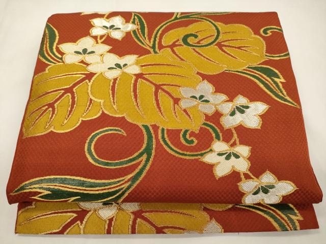 Other - 平和屋着物◎六通柄袋帯　桐唐草文　金銀糸　正絹　逸品　CABA0029oy