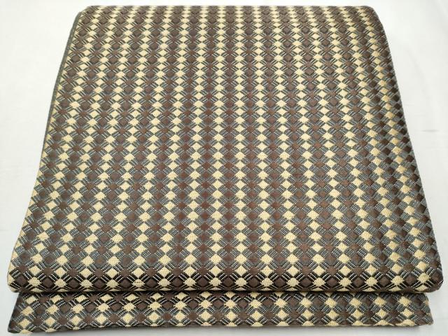 平和屋着物●六通柄袋帯　菱繋　金糸　正絹　逸品　CABB9236hy