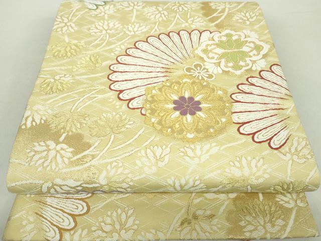 平和屋着物●六通柄袋帯　唐織　紀宮誕生　御香染　宮紫　瀬音　金糸　正絹　逸品　DABA1667ps