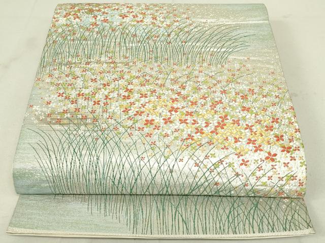 平和屋着物◎六通柄袋帯　花の宴　金銀糸　正絹　逸品　DAAY6623qp