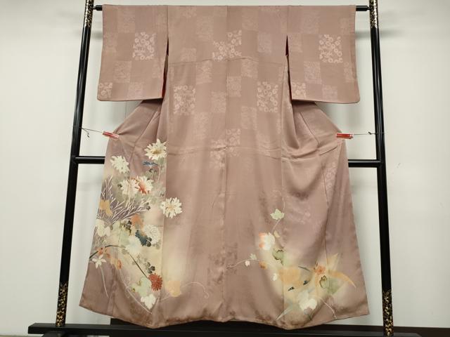 平和屋着物○アンティーク 大正ロマン 色留袖 薔薇 バラ 両褄 暈し染め