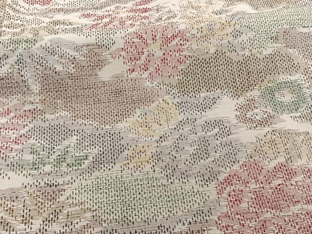 平和屋着物■上質な紬 雲取り花文 正絹 逸品 未使用 CAAZ9419xi