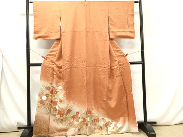 平和屋着物■豪華色留袖 駒刺繍 草花文 暈し染め 金彩 正絹 逸品 DAAV7211cd