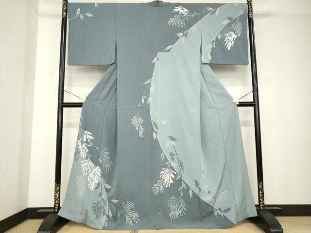 Rakuten - 平和屋着物●訪問着　枝垂れ花文　ろうけつ染め　正絹　逸品　AABH3324ck