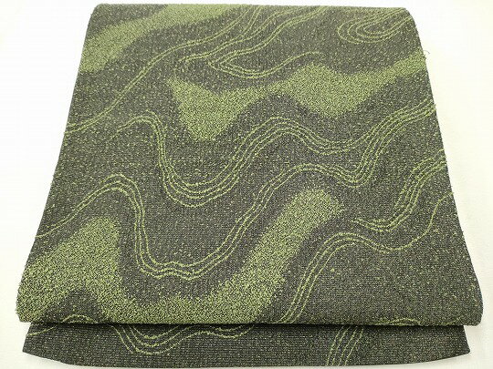 平和屋着物●西陣　六通柄袋帯　流水文　正絹　逸品　CABA0803hy