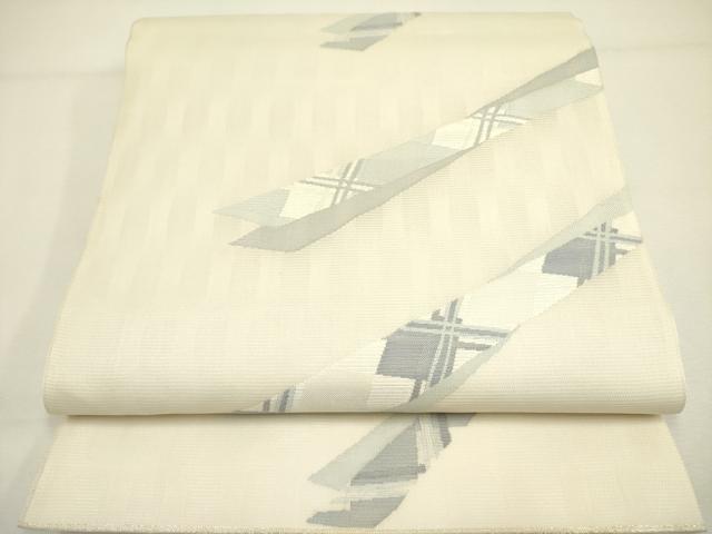 Obi - 平和屋着物＊夏物　六通柄袋帯　抽象文様　正絹　逸品　DAAY2936op