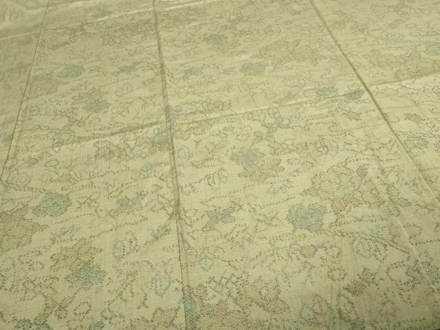 Kimono - 平和屋着物■上質な紬　草花文　正絹　逸品　DAAY7580sf