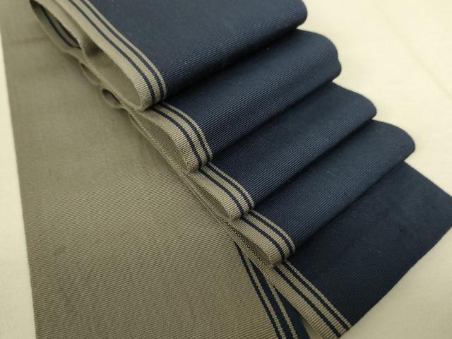 平和屋着物●本場筑前博多織 男性 両面 角帯 間道 正絹 逸品 DAAX8475du