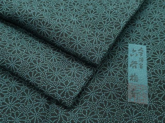 平和屋着物●人間国宝　初代 六谷梅軒(六谷紀久男)錐彫り　重要無形文化　財伊勢型紙　江戸小紋　舞花文　正絹　逸品　CAAY8392gh