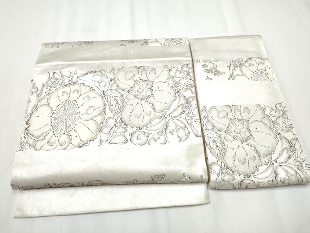 平和屋着物●西洞院辻が花 大脇一心 つけ帯 辻が花 引箔 正絹 逸品 CABA0950hy