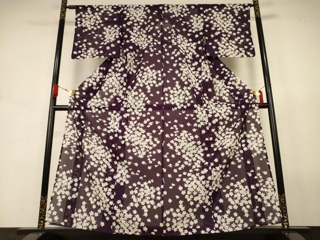 平和屋の平和屋着物＊夏物 小紋 絽 舞花文 洗える着物 AABJ8044jd｜アングル2
