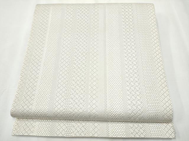 平和屋着物●本場筑前博多織　草木染　手織工房　染匠：小森久　八寸名古屋帯　ジャバラ紋　正絹　逸品..