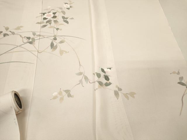 平和屋着物＊夏物　付下げ　反物　着尺　駒絽　五泉　友禅　枝花文　逸品　未使用　DAAW8187zzz