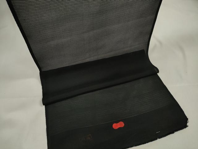 平和屋着物＊夏物　黒紋付　黒反物　着尺　絽　逸品　未使用　DAAW8228zzz