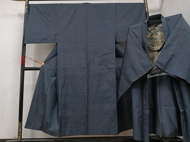 平和屋着物●男性 本場大島紬 アンサンブル 100亀甲 総詰め 正絹 逸品 AABC9320ph