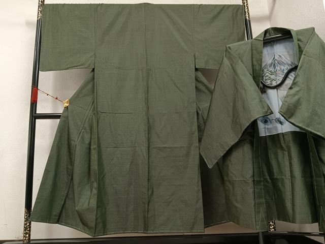 平和屋着物●男性 本場村山大島紬 アンサンブル 亀甲絣 正絹 逸品 AABC9321ph