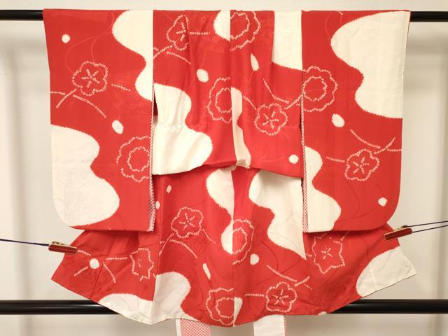 平和屋着物[]七五三　女の子　3歳　祝着　三つ身　襦袢付き　草花文　逸品　DAAY30...