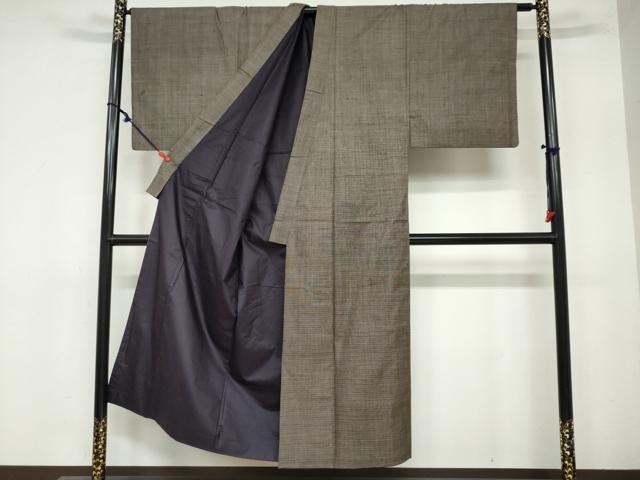 平和屋着物●男性　本場大島紬　アンサンブル　長襦袢（袷）セット　抽象文様　正絹　逸品　DAAY5562ud