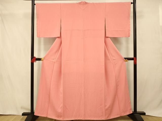 平和屋着物■上質な色無地 紅梅色 やまと誂製 正絹 逸品 未使用 AABC7179fw