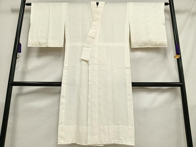 平和屋着物■長襦袢 無双仕立て 紗綾形地紋 正絹 逸品 AABC7729oa