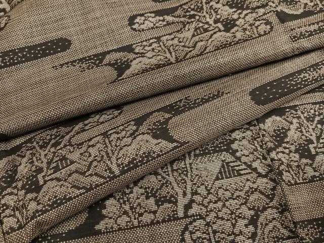 Kimono - 平和屋着物●本場大島紬　カタス9マルキ　風景樹林文　正絹　逸品　AABD7583ph