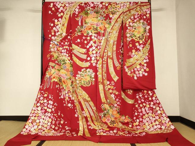 平和屋本店●中国三大刺繍 相良刺繍 手刺繍 色打掛 仮絵羽 和装 婚礼 結婚式 花嫁 神社挙式 駒刺繍 花車吉祥束ね熨斗…