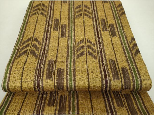 平和屋着物●全通柄袋帯　スリーシーズン帯　春　夏　秋　櫛織り　間道　ますいわ屋扱い　正絹　逸品　DAAZ0919ps