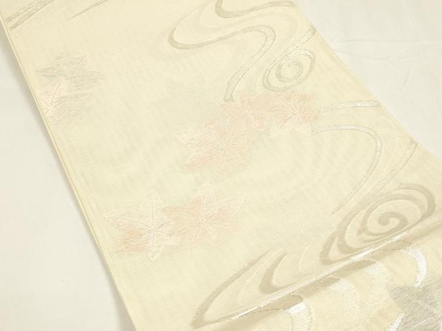 平和屋の平和屋着物＊夏物 六通柄袋帯 竜田川 銀糸 正絹 逸品 DABA0071cm｜アングル2