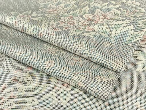 平和屋着物●本場大島紬 白大島 9マルキ 更紗花文 正絹 逸品 AAAT0614zg 平和屋着物●本場大島紬 白大島 9マルキ 更紗花文 正絹 逸品 AAAT0614zg
