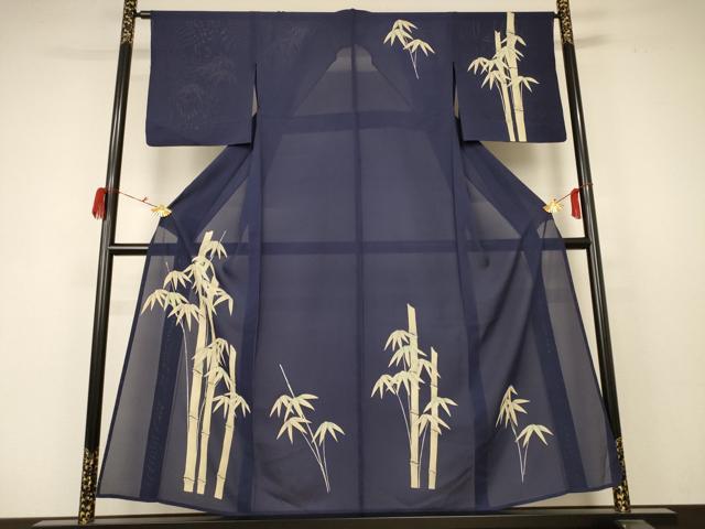Rakuten - 平和屋着物＊夏物　訪問着　絽　笹竹文　正絹　逸品　AABC1841jd