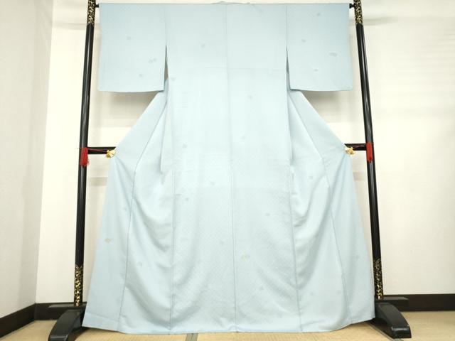 平和屋着物●お召 源氏香 寿光織 金糸 正絹 逸品 AABD4353ck