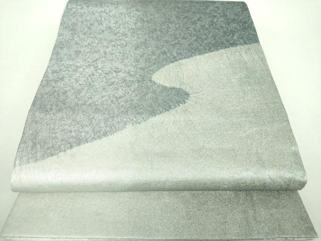 平和屋着物●両面　太鼓柄袋帯　絞り　霞文　銀彩　引箔　正絹　逸品　DAAZ0786ps