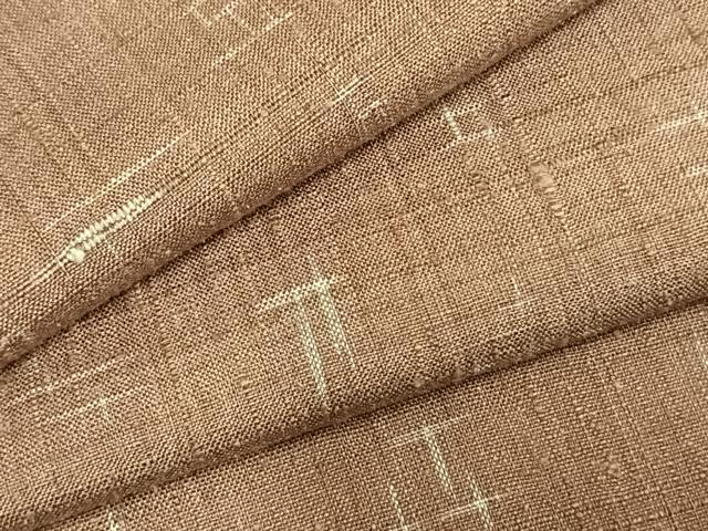 平和屋着物▽上質な紬　単衣　十字絣　正絹　逸品　AABD0051fy