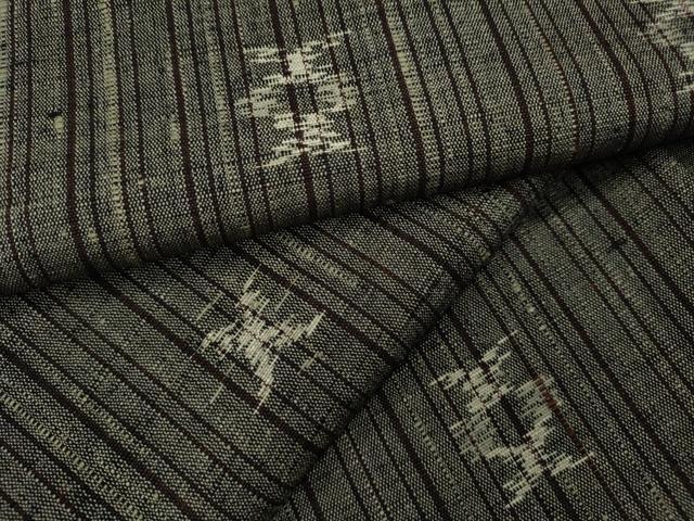 Kimono - 平和屋着物●上質な紬　吉祥文　正絹　逸品　CABA1776ut