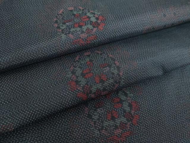 平和屋着物●本場大島紬 9マルキ 正倉院花文 正絹 逸品 DAAZ0222ps