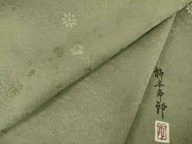 Rakuten - 平和屋着物●本加賀友禅作家　柿本市郎　小紋　風景地紋　正絹　逸品　AABI4430ck
