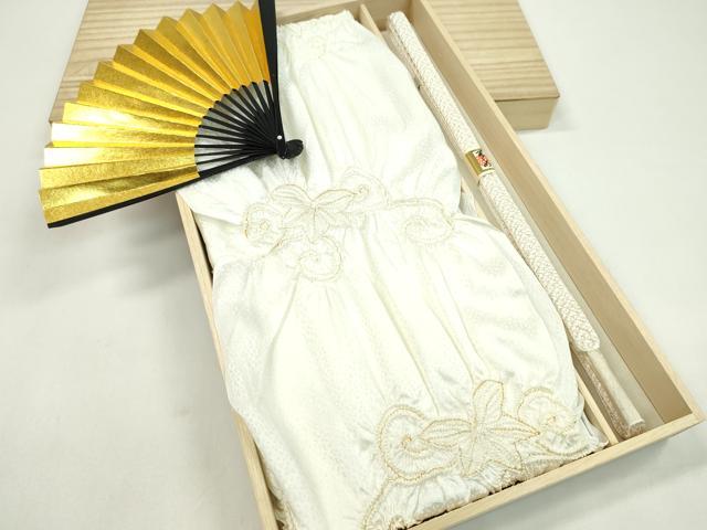 平和屋着物●和装小物　帯締め・帯揚げ・扇子セット　礼装用　絞り　蔦の葉文　金糸　逸品　未使用　CAA..