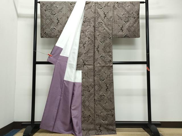 平和屋着物●本場大島紬　7マルキ　吉祥花文　正絹　逸品　CAAZ8248vf