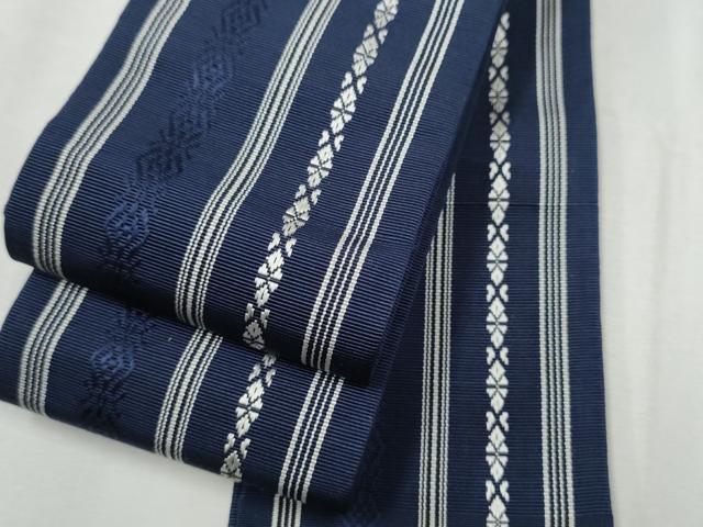 平和屋着物●男性 本場筑前博多織 角帯 献上 証紙付き 正絹 逸品 CABA1009hy