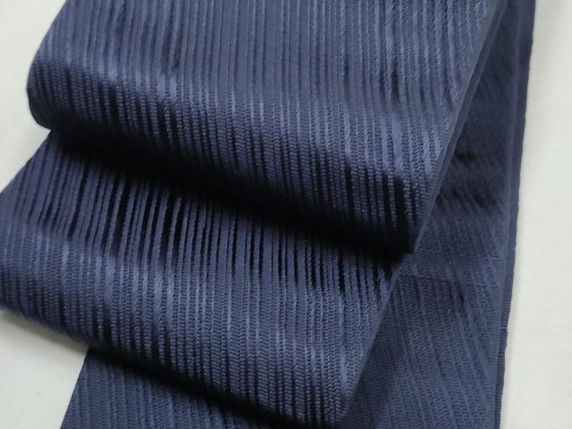 平和屋着物●男性 本場筑前博多織 角帯 斜線文 濃鼠色 正絹 逸品 CABA1012hy